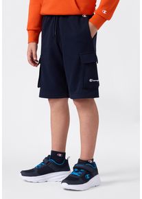 Cargoshorts Champion "ICONS Shorts", Jungen, Gr. M (140/146), N-Gr, blau (nny, ns), Obermaterial: 73% Baumwolle, 27% Polyester, Hosen Cargoshorts