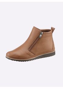 Stiefelette Andrea Conti, Damen, Gr. 37, braun (cognac), Glattleder, Leder, Rindsleder, Schuhe Stiefelette