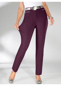 Thermohose Stehmann, Damen, Gr. 25, Kurzgr&ouml;&szlig;en, rot (bordeaux), 76% Viskose, 21% Polyamid, 3% Elasthan, unifarben, lang, Hosen Thermohose