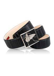 Lederg&uuml;rtel Anthoni Crown, Damen, Gr. 90, schwarz, Rindsleder, G&uuml;rtel Lederg&uuml;rtel