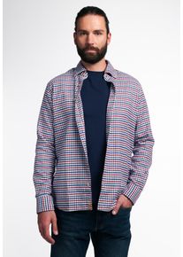 Langarmhemd Eterna "REGULAR FIT", Damen, Gr. L, US-Gr&ouml;&szlig;en, burgunder, Flanell, 70% Baumwolle, 30% Lyocell, normal, Manschette, Hemden Langarmhemd, EASY IRON (b&uuml;gelleicht)