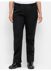 Softshellhose sheego, Damen, Gr. 46, Normalgr&ouml;&szlig;en, schwarz, 95% Polyester, 5% Elasthan, unifarben, Hosen Softshellhose