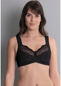 Entlastungs-BH ANITA SINCE 1886 "Orely", Damen, Gr. 90, Cup F, schwarz, Stoff, Obermaterial: 93% Polyamid, 7% Elasthan, bedruckt, bestickt, durchscheinend, gebl&uuml;mt, klassisch, BHs Entlastungs-BH, mit Spitze, dreigeteilte Cups, verstellbare Tr&auml;ger, feminin