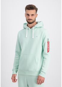 Hoodie Alpha Industries "Unisex EMB Hoodie", Herren, Gr. XS, gr&uuml;n (mint), Obermaterial: 80% Baumwolle, 20% Polyester, regular fit, Sweatshirts Hoodie