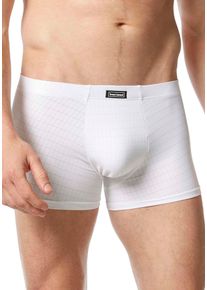 Retro Pants Bruno Banani, Herren, Gr. 6L, wei&szlig;, Obermaterial: 90% Polyamid, 10% Elasthan, k&ouml;rpernah, Unterhosen Retro Pants, mit elastischem Bund