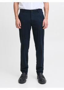 Jack & Jones Chinohose JACK & JONES "JPSTMARCO BOWIE WINTER CHINO SN", Herren, Gr. 31, L&auml;nge 30, blau (navy blazer detail:herringbone), Web, Obermaterial: 100% Baumwolle, unifarben, slim fit, Hosen Chinohose
