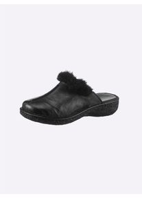 Pantoffel CLASSIC, Damen, Gr. 42, schwarz, Glattleder, Leder, Rindsleder, Schuhe Pantoffel