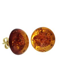 Paar Ohrstecker OSTSEE-SCHMUCK "OSTSEE-SCHMUCK Ohrstecker Klassisch 16 mm", gelb (wei&szlig;, neutral), Ohrringe, Damen, 16mm, Gelbgold 333, Paar Ohrstecker