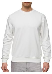 Sweatshirt INDICODE "INFence", Herren, Gr. L, wei&szlig; (sanftes wei&szlig;), Sweatware, Obermaterial: 60% Baumwolle, 40% Polyester, unifarben, regular fit normal, Rundhals, Rippb&uuml;ndchen, Sweatshirts Sweatshirt