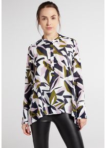 Shirtbluse Eterna "LOOSE FIT", Damen, Gr. 36, blau (navy), 70% Viskose, 30% Seide, normal, Blusen Shirtbluse