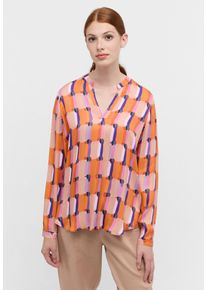Longbluse Eterna "LOOSE FIT", Damen, Gr. 50, mandarine, 100% Viskose, Blusen Longbluse