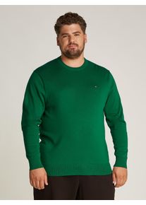 Tommy Hilfiger Big & Tall Rundhalspullover "BT-ESSENTIAL COTTON CREW NECK-B", Herren, Gr. XXL, gr&uuml;n (nouveau gr&uuml;n), Strick, Obermaterial: 100% Baumwolle, TOMMY HILFIGER BIG & TALL, unifarben, regular fit, Rundhals, elastischer Bund, Pullover Rundhalspullover, in Gro&szlig;en Gr&ouml;&szlig;en, Logostickerei