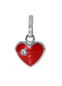 Kettenanh&auml;nger OSTSEE-SCHMUCK "OSTSEE-SCHMUCK Anh&auml;nger kleines Herz Anh&auml;nger kleines Herz", rot (wei&szlig;, neutral), Schmuckanh&auml;nger, Damen, 14 x 8mm, Silber 925 (Sterlingsilber), 0,5 g, Kettenanh&auml;nger