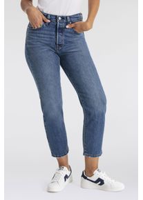 Levi's 7/8-Jeans LEVI'S "501 Crop", Damen, Gr. 30, L&auml;nge 30, blau (erin can't wait stretch), Denim/Jeans, Obermaterial: 99% Baumwolle, 1% Elasthan, figurbetont 7/8-L&auml;nge, Jeans 7/8-Jeans, 501 Collection, 5-Pocket-Style