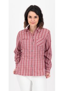 Outdoorhemd DEPROC Active "PHOENIX LS WOMEN", Damen, Gr. 44L, Normalgr&ouml;&szlig;en, rot (rot, check), 100% Polyester, Hemden Outdoorhemd, auch in Gro&szlig;en Gr&ouml;&szlig;en erh&auml;ltlich