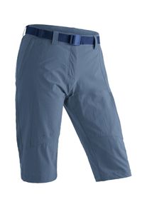Caprihose Maier Sports "Kluane", Damen, Gr. 38, Normalgr&ouml;&szlig;en, blau (jeansblau), 90% Polyamid, 10% Elasthan, Hosen Caprihose, Damen Shorts, kurze Wanderhose, Outdoorhose mit 2 Taschen, Regular Fit