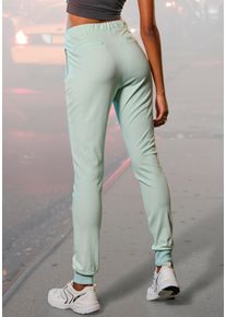 Loungepants French Connection, Damen, Gr. 44/46, N-Gr, gr&uuml;n (mint), Obermaterial: 70% Viskose, 25% Polyamid, 5% Elasthan, bestickt, unifarben, figurbetont lang, Hosen Loungepants, schmale sportive Form, weich flie&szlig;end