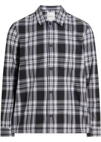 Karohemd "BT_TWILL CHECK SNAPS OVERSHIRT", Herren, Gr. 4XL, N-Gr, schwarz (ck schwarz), Web, Obermaterial: 100% Baumwolle, CALVIN KLEIN BIG & TALL, unifarben, regular fit, &Auml;rmel mit &Auml;rmelschlitz 1-Knopf-Manschette, Hemden Karohemd, in Gro&szlig;en Gr&ouml;&szlig;en, Brusttasche