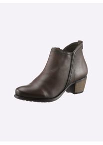 Stiefelette Heine, Damen, Gr. 38, braun, Glattleder, Leder, Rindsleder, Schuhe Stiefelette