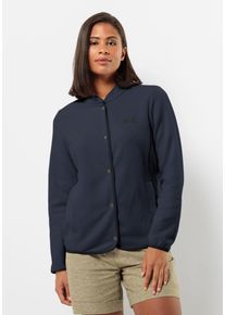 Fleecejacke Jack Wolfskin "LIGHT CURL JKT W", Damen, Gr. XS (34), blau (night, blau), OBERSTOFF: 100% POLYESTER. Futter: 100% POLYESTER, Jacken Fleecejacke