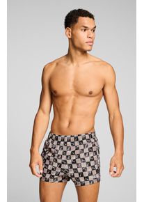 Badeshorts Puma "Puma SWIM MEN PRINTED CAT SHORT SHORTS", Herren, Gr. XXL, N-Gr, chocolate braun combo, Web, Obermaterial: 100% Polyester, Badehosen Badeshorts, mit Gummizug und seitlichen Taschen