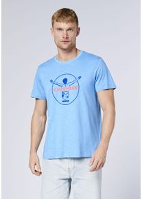Print-Shirt Chiemsee, Herren, Gr. M (48/50), blau jasper, 100% Baumwolle, Rundhals, Shirts Print-Shirt