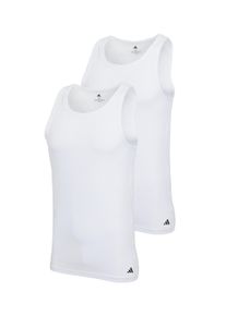 Tanktop adidas Sportswear "Active Flex Cotton", Herren, Gr. S, wei&szlig; (100, wei&szlig;), Obermaterial: 95% Baumwolle, 5% Elasthan, unifarben, k&ouml;rpernah h&uuml;ftbedeckend, Rundhals, Tops Tanktop, Baumwoll-Mix, elastisch, Rundhalsausschnitt