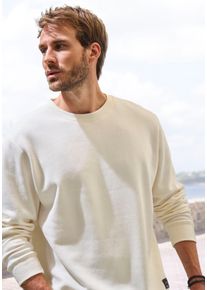Sweatshirt John Devin, Herren, Gr. XL (56/58), beige (creme), angeraute Sweatware, Obermaterial: 60% Baumwolle, 40% Polyester, unifarben, regular fit normal, Rundhals, angesetztes B&uuml;ndchen, Sweatshirts Sweatshirt, Langarm, Pullover mit Rundhals, Baumwollmischung