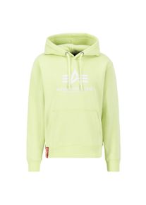 Hoodie Alpha Industries "Basic Hoodie BL", Herren, Gr. S, gr&uuml;n (arctic lime), Obermaterial: 80% Baumwolle, 20% Polyester, regular fit, Sweatshirts Hoodie