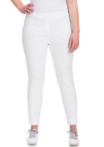 Stoffhose KjBRAND "Susie XS Ankle Bengaline", Herren, Gr. 46 (23), K-Gr, wei&szlig;, Web, Obermaterial: 80% Viskose, 17% Polyamid, 3% Elasthan, skinny fit kn&ouml;chellang, Hosen Stoffhose, Sommerhose mit Schlupfbund