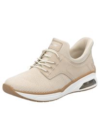 Slip-On Sneaker Rieker "Ready2GO", Damen, Gr. 42, beige (hellbeige), Lederimitat, Textil, Schuhe Slip-On Sneaker, Freizeitsneaker, Halbschuh, Schlupfschuh, Gummizug, Elastikeinstieg