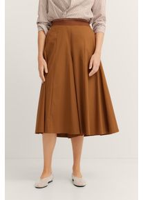 Shorts Bugatti, Damen, Gr. 46, Normalgr&ouml;&szlig;en, braun (70, cognac), 78% Baumwolle, 18% Polyamid, 4% Elasthan, unifarben, normal, Hosen Shorts, Hosenrock