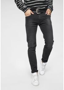 Slim-fit-Jeans Replay "Anbass Superstretch", Herren, Gr. 33, L&auml;nge 30, schwarz (schwarz, washed), Denim/Jeans, Obermaterial: 98% Baumwolle, 2% Elasthan, slim fit lang, Jeans Slim-fit-Jeans, elastisch