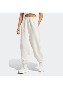 Sporthose adidas Sportswear "W TIRO FL PT", Damen, Gr. M, N-Gr, rosa (grau one, true pink), Obermaterial: 70% Baumwolle, 30% Polyester, Hosen Sporthose