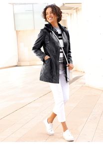 Lederjacke Casual Looks, Damen, Gr. 46, schwarz, 100% Lammnappaleder, unifarben, Jacken Lederjacke