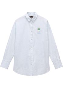 Langarmbluse Napapijri "G-FETE W STRIPE SA2", Damen, Gr. L, stripe sa2, Web, Obermaterial: 100% Baumwolle, gemustert, gestreift, mehrfarbig, regular fit normal, Rundhals, &Auml;rmel mit &Auml;rmelschlitz Manschette mit Kn&ouml;pfen, Blusen Langarmbluse, Mit Rundhalsausschnitt