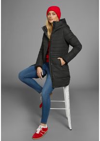 Wintermantel Polarino, Damen, Gr. 40, schwarz, Obermaterial: 100% Polyester. Futter: 100% Polyester. Wattierung: 100% Polyester, Rippstrickb&uuml;ndchen, M&auml;ntel Wintermantel, Warm wattiert. Obermaterial wasserabweisend und winddicht.