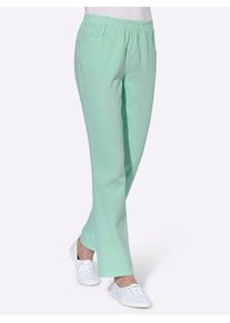Schlupfhose Classic Basics, Damen, Gr. 46, Normalgr&ouml;&szlig;en, blau (aqua), 100% Baumwolle, unifarben, lang, Hosen Schlupfhose