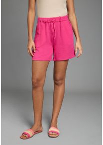 Shorts Laura Scott, Damen, Gr. 46, N-Gr, pink, Web, Obermaterial: 100% Baumwolle, unifarben, Hosen Shorts, feminine Stoffhose, aus Baumwolle, leichtes Webmaterial, unifarben