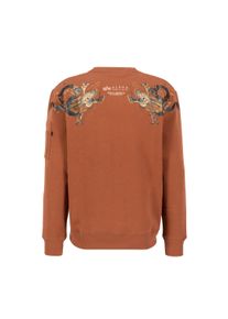 Sweater Alpha Industries "Dragon EMB Sweatshirt", Herren, Gr. XL, braun (hazel braun), Obermaterial: 80% Baumwolle, 20% Polyester, regular fit, Sweatshirts Sweater