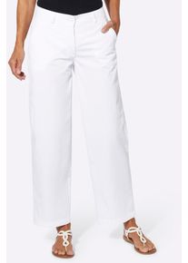 7/8-Jeans Classic Basics, Damen, Gr. 46, Normalgr&ouml;&szlig;en, wei&szlig;, 100% Baumwolle, unifarben, lang, Jeans 7/8-Jeans