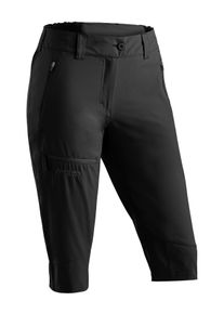 Outdoorhose Maier Sports "Lulaka Capri Loop", Herren, Gr. 46, Normalgr&ouml;&szlig;en, schwarz, 100% Polyester, Hosen Outdoorhose, Damen Wanderhose, elastische Funktionshose mit 3 Taschen, Regular Fit