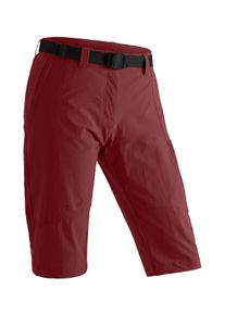 Caprihose Maier Sports "Kluane", Damen, Gr. 42, Normalgr&ouml;&szlig;en, rot (weinrot), 90% Polyamid, 10% Elasthan, Hosen Caprihose, Damen Shorts, kurze Wanderhose, Outdoorhose mit 2 Taschen, Regular Fit