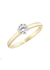 Goldring Luigi Merano "Ring mit Zirkonia, Gold 375" Gr. 52, gold, Fingerringe, Damen, 52, Gelbgold 375, Goldring