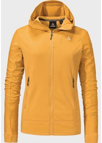 Sch&ouml;ffel Fleecejacke SCH&Ouml;FFEL "Mountain Fleece Hoody Style Blaueis WMS", Damen, Gr. 42, orange (5405, orange), Oberstoff : 94% Polyester 6% Elasthan, regular fit, hoch geschlossener Ausschnitt, Jacken Fleecejacke