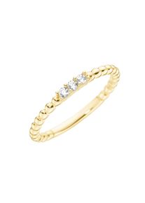 Goldring Luigi Merano "Ring in Kugel-Design mit Zirkonia, Gold 375" Gr. 52, gold, Fingerringe, Damen, 52, Gelbgold 375, Goldring