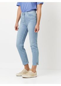 7/8-Jeans Toni, Damen, Gr. 46, N-Gr, blau (summer blau), Denim/Jeans, Obermaterial: 92% Baumwolle, 6% Polyester, 2% Elasthan, unifarben, 7/8-L&auml;nge, Jeans 7/8-Jeans, geschlitzt, mit Stretch