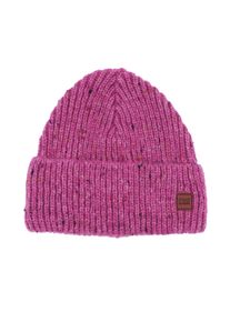 Beanie MaxiMo, Baby, Gr. 55/57, dunkelpinkmeliert, Strick, Materialmix, mehrfarbig, M&uuml;tzen Beanie, w&auml;rmend, mehrfarbig, mit breitem Umschlag, gef&uuml;ttert