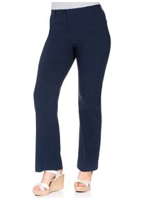 Webhose sheego, Damen, Gr. 46, Normalgr&ouml;&szlig;en, blau (marine), 70% Viskose, 25% Polyamid, 5% Elasthan, unifarben, Hosen Webhose