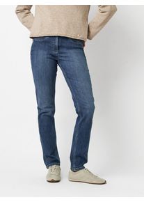 Slim-fit-Jeans Toni "be loved", Damen, Gr. 44, N-Gr, blau (mid blau used), Denim/Jeans, Obermaterial: 88% Baumwolle, 9% Polyester, 3% Elasthan, unifarben, slim fit kn&ouml;chellang, Jeans Slim-fit-Jeans, im Four-Pocket Style